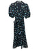 Abbey Glass Size S Black & Multi Polyester Button Down Tie belt Maxi Dress Black & Multi / S