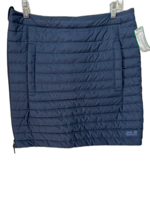 Jack Wolfskin Size M Navy Blue Polyester Puffer Zip Pockets Above Knee Skirt Navy Blue / M