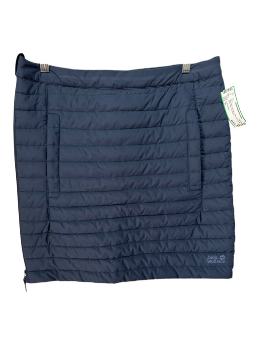 Jack Wolfskin Size M Navy Blue Polyester Puffer Zip Pockets Above Knee Skirt Navy Blue / M