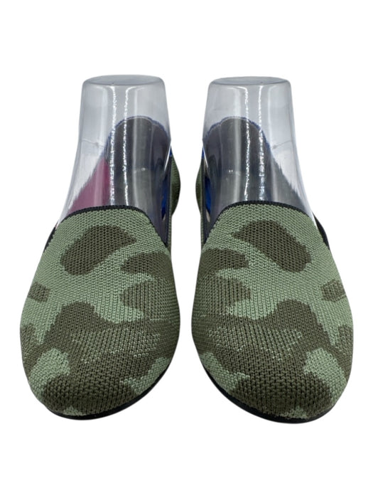 Rothy's Shoe Size 7 Green Multi Synthetic Knit Round Toe Camoflage Flats Green Multi / 7