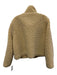 Zara Size M Beige & Brown Polyester Teddy Bear faux leather Sherpa Fleece Jacket Beige & Brown / M