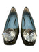 Frances Valentine Shoe Size 7B Olive Green Patent Leather Faux Gem Pumps Olive Green / 7B