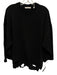 Helmut Lang Size XS Black Cotton Cable Knit Frayed Edge Ribbed Sweater Black / XS