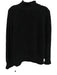 J Crew Size M Black Cotton Knit Boxy Turtleneck Ribbed Sweater Black / M