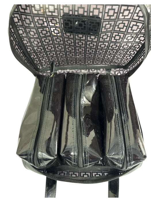 Trina Turk Black Rubber Top Handles Cosmetic bag Travel Bag Set Of 4 Bag Black / S
