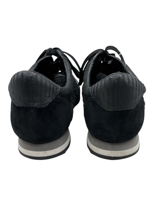 Alexander Wang Shoe Size 39 Black Leather Lace Up Low Top Fabric Block Sneakers Black / 39