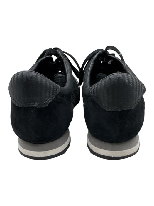 Alexander Wang Shoe Size 39 Black Leather Lace Up Low Top Fabric Block Sneakers Black / 39