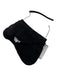 Swarovski Black & Silver Suede Flap Shoulder Gem Detailing Chain Strap Bag Black & Silver / S