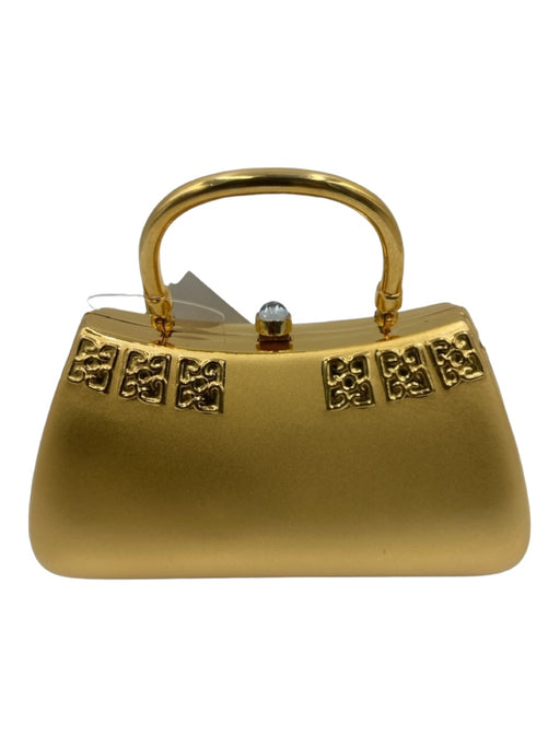 Daniella Bags Gold Metal Crossbody & Hand Bag Latch Close Hinge Chain Strap Bag Gold / XS
