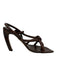 Bottega Veneta Brown & Black Leather Knot Square Toe Slingback Curved Heel Pumps Brown & Black