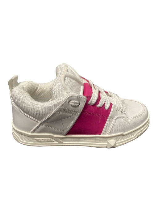 Valentino Shoe Size 36 White & Pink Leather Lace Up Round Toe Chunky Sneakers White & Pink / 36