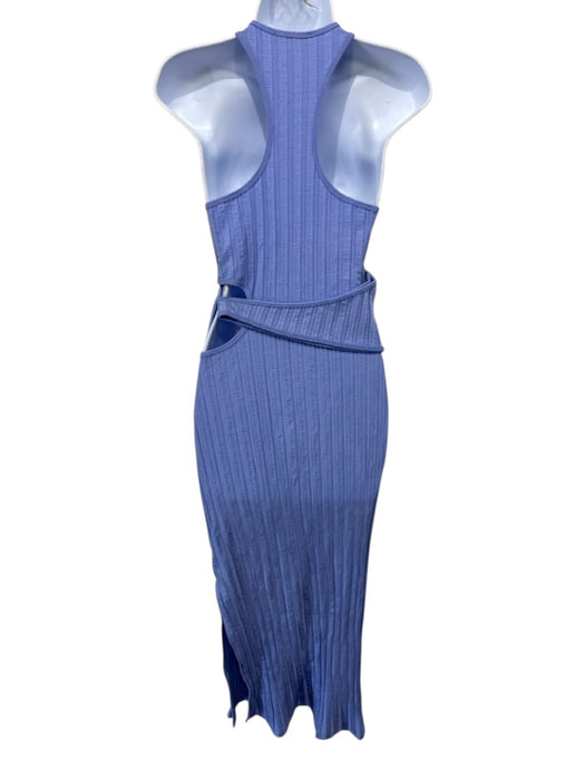 Jonathan Simkhai Size M Purple Tencel Blend Cut Out Ribbed Maxi Sleeveless Dress Purple / M
