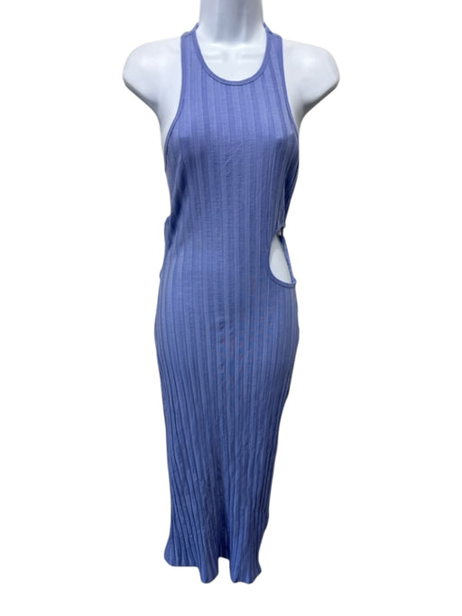 Jonathan Simkhai Size M Purple Tencel Blend Cut Out Ribbed Maxi Sleeveless Dress Purple / M