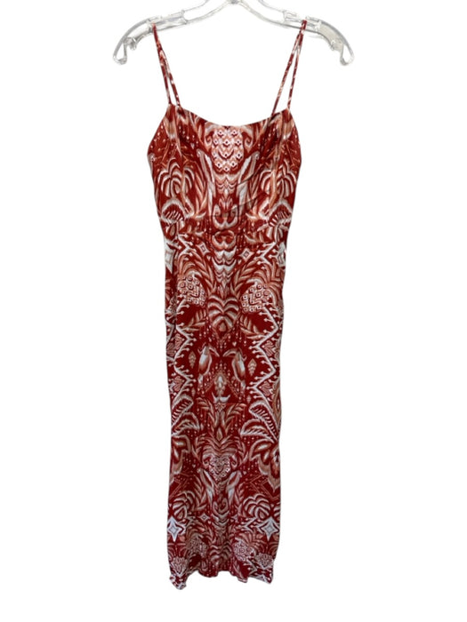 Farm Rio Size XS Red & Multi Viscose Printed Adjustable Strap Maxi Dress Red & Multi / XS