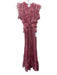 Misa Size L Pink, Blue, Multi Polyester Sleeveless Floral Print Sheer Maxi Dress Pink, Blue, Multi / L