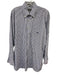 Salvatore Ferragamo Size XL Blue & White Cotton Striped Men's Long Sleeve Shirt Blue & White / XL