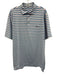 Peter Millar Size L Blue, Pink & White Polyester Striped Polo Men's Short Sleeve Blue, Pink & White / L