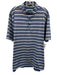 Peter Millar Size L Blue, White & Gray Polyester Striped Polo Men's Short Sleeve Blue, White & Gray / L