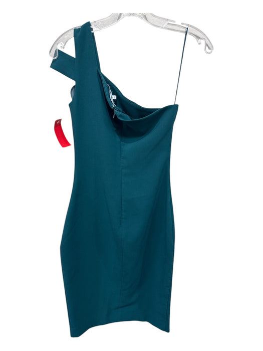Likely Size 0 Dark Teal Polyester One Strap Solid Mini Bodycon Dress Dark Teal / 0
