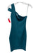 Likely Size 0 Dark Teal Polyester One Strap Solid Mini Bodycon Dress Dark Teal / 0