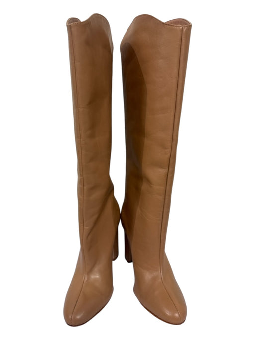 Schutz Shoe Size 6 Khaki Beige leather sole Solid Block heel Boots Khaki Beige / 6