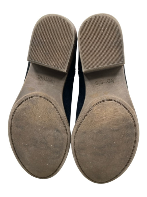 Kensie Shoe Size 8 Black & Brown Suede Upper Solid Round Toe Stack Heel Booties Black & Brown / 8