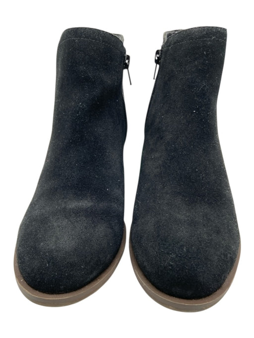 Kensie Shoe Size 8 Black & Brown Suede Upper Solid Round Toe Stack Heel Booties Black & Brown / 8