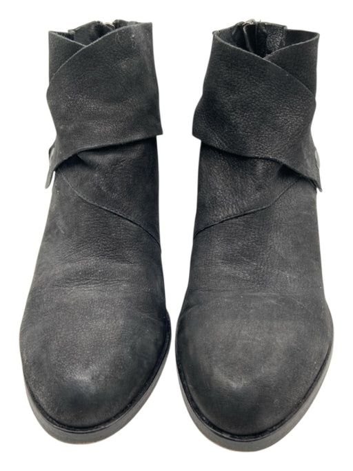 Eileen Fisher Shoe Size 8.5 Black Leather Upper Snap Button Closure Booties Black / 8.5