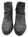 Eileen Fisher Shoe Size 8.5 Black Leather Upper Snap Button Closure Booties Black / 8.5
