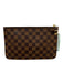 Louis Vuitton Brown Leather Checked Damier Ebene Bag Brown
