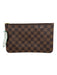 Louis Vuitton Brown Leather Checked Damier Ebene Bag Brown