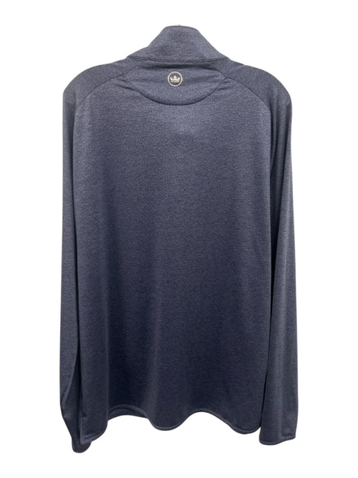 Peter Millar Size XL Navy Blue Polyester All Over Print Men's Long Sleeve Shirt Navy Blue / XL