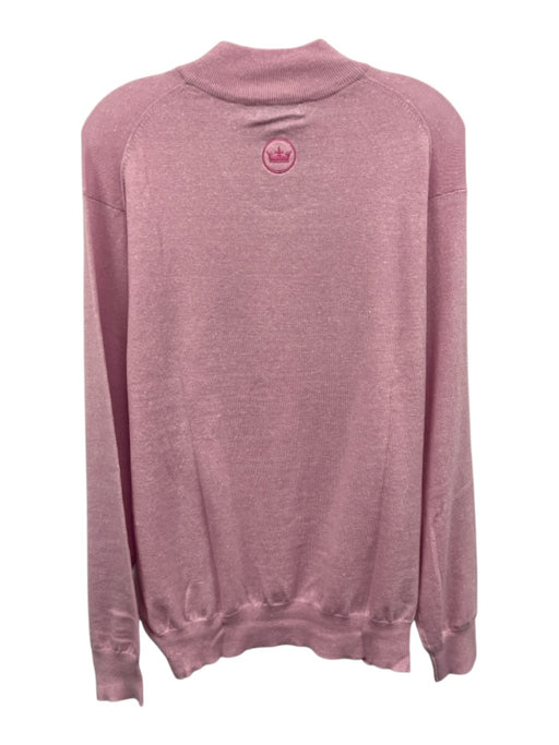 Peter Millar NWT Size L Pink Merino Wool Solid Quarter Zip Men's Jacket Pink / L
