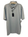 Peter Millar NWT Size XL Blue & Green Polyester Striped Polo Short Sleeve Shirt Blue & Green / XL