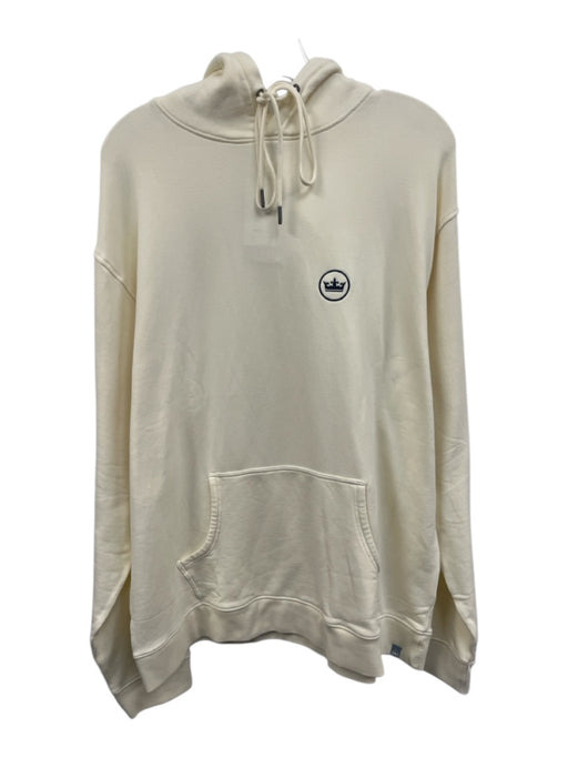 Peter Millar NWT Size XL Cream Cotton Blend Solid Hoodie Men's Jacket Cream / XL