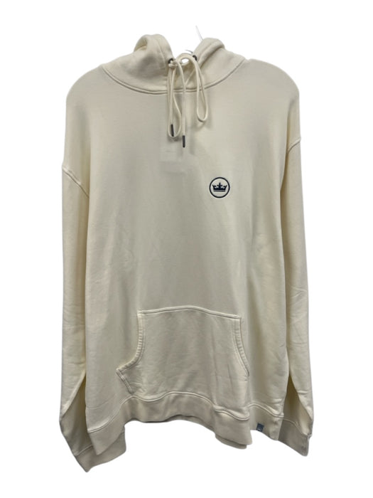 Peter Millar NWT Size XL Cream Cotton Blend Solid Hoodie Men's Jacket Cream / XL
