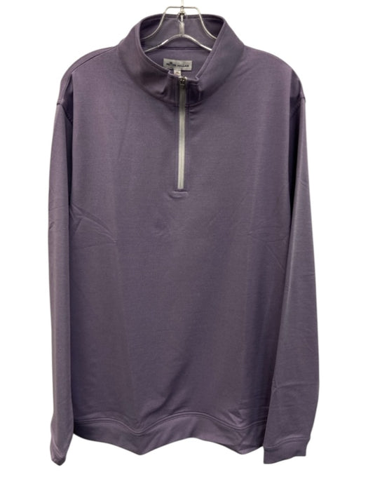 Peter Millar NWT Size XL Purple Synthetic Heathered Athleisure Long Sleeve Shirt Purple / XL