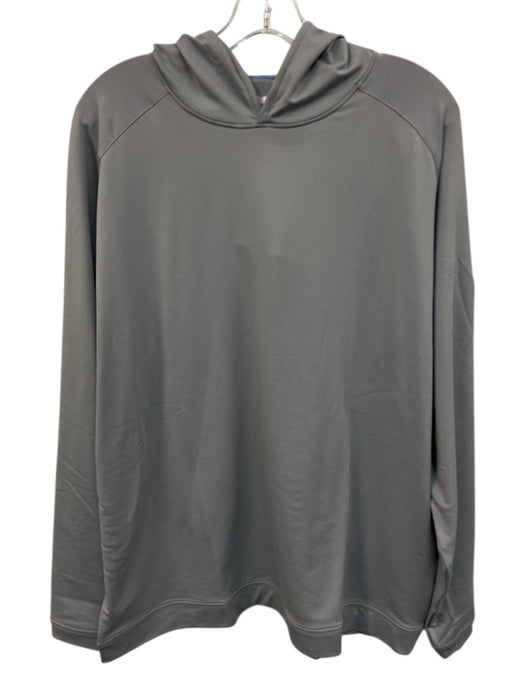 Peter Millar NWT Size XL Gray Synthetic Solid Athletic Hoodie Long Sleeve Shirt Gray / XL