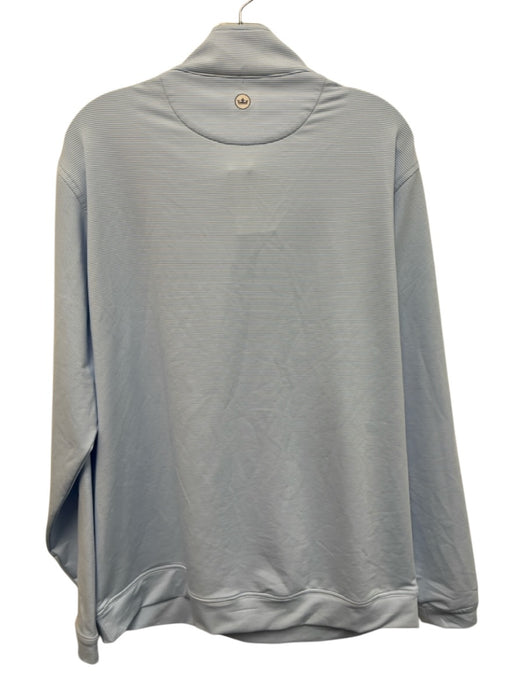 Peter Millar NWT Size XL Blue & White Synthetic Striped Men's Long Sleeve Shirt Blue & White / XL