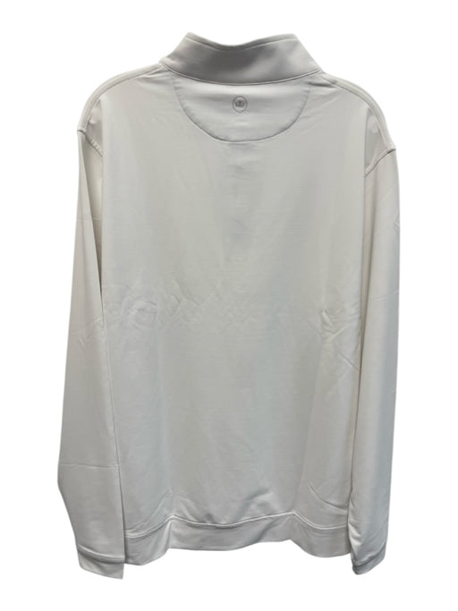 Peter Millar NWT Size XL White Synthetic Solid Quarter Zip Long Sleeve Shirt White / XL
