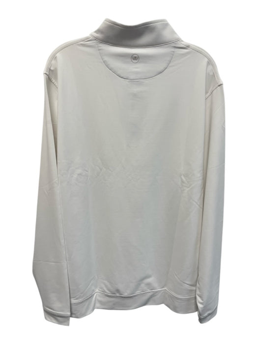Peter Millar NWT Size XL White Synthetic Solid Quarter Zip Long Sleeve Shirt White / XL