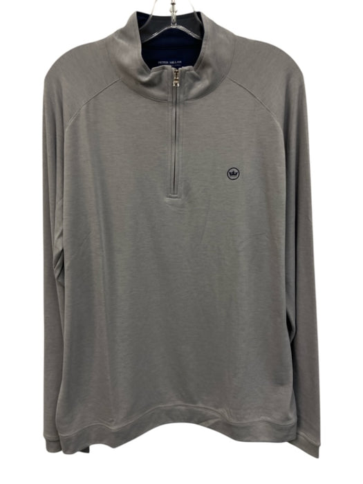 Peter Millar NWT Size XL Gray Synthetic Heathered Athletic Long Sleeve Shirt Gray / XL