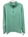 Peter Millar Size L Green Cotton Blend Solid Quarter Zip Men's Long Sleeve Shirt Green / L
