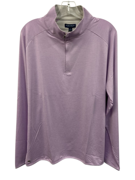 Peter Millar NWT Size XL Purple Synthetic Heathered Athletic Long Sleeve Shirt Purple / XL