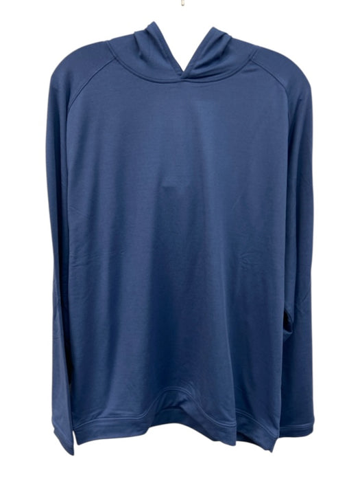 Peter Millar NWT Size XL Blue Synthetic Solid Hoodie Men's Long Sleeve Shirt Blue / XL