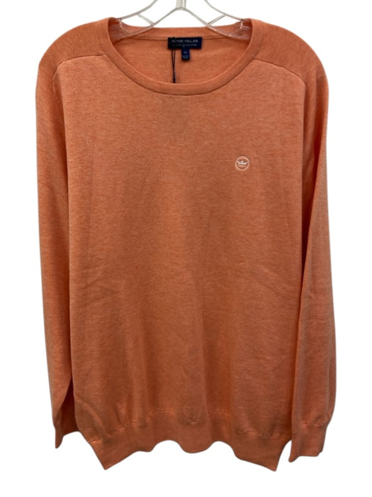 Peter Millar NWT Size XL Orange Cotton Blend Solid Knit Crew Men's Sweater Orange / XL