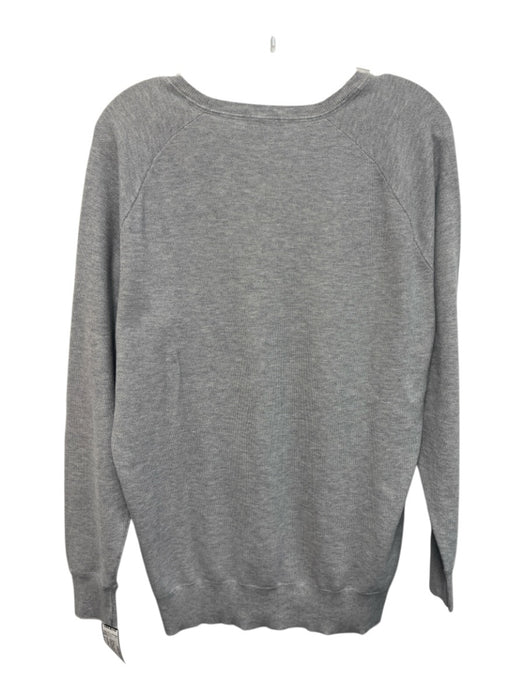 Peter Millar Size L Gray Cotton Blend Solid Knit Crew Men's Sweater Gray / L