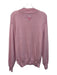 Peter Millar Size L Pink Wool Blend Solid Quarter Zip Men's Sweater Pink / L