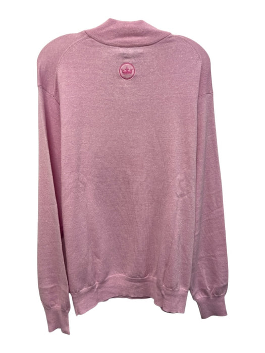 Peter Millar NWT Size XL Pink Wool Blend Solid Quarter Zip Men's Sweater Pink / XL