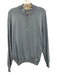 Peter Millar Size L Blue Cotton Blend Solid Quarter Zip Knit Men's Sweater Blue / L